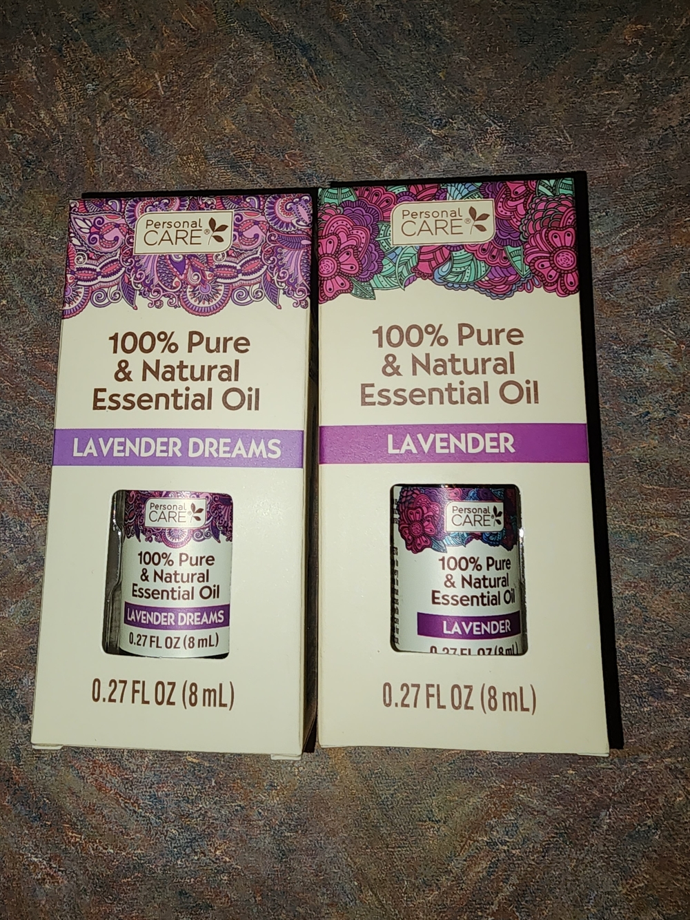 Persona Lavender Essential Oil Duo — Purple & Cream Packaging